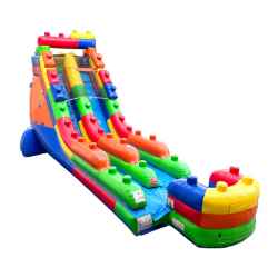 18' Building Block Inflatable Water Slide